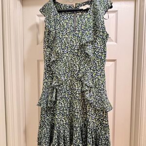 Michael Kors Blue and Green Floral Dress